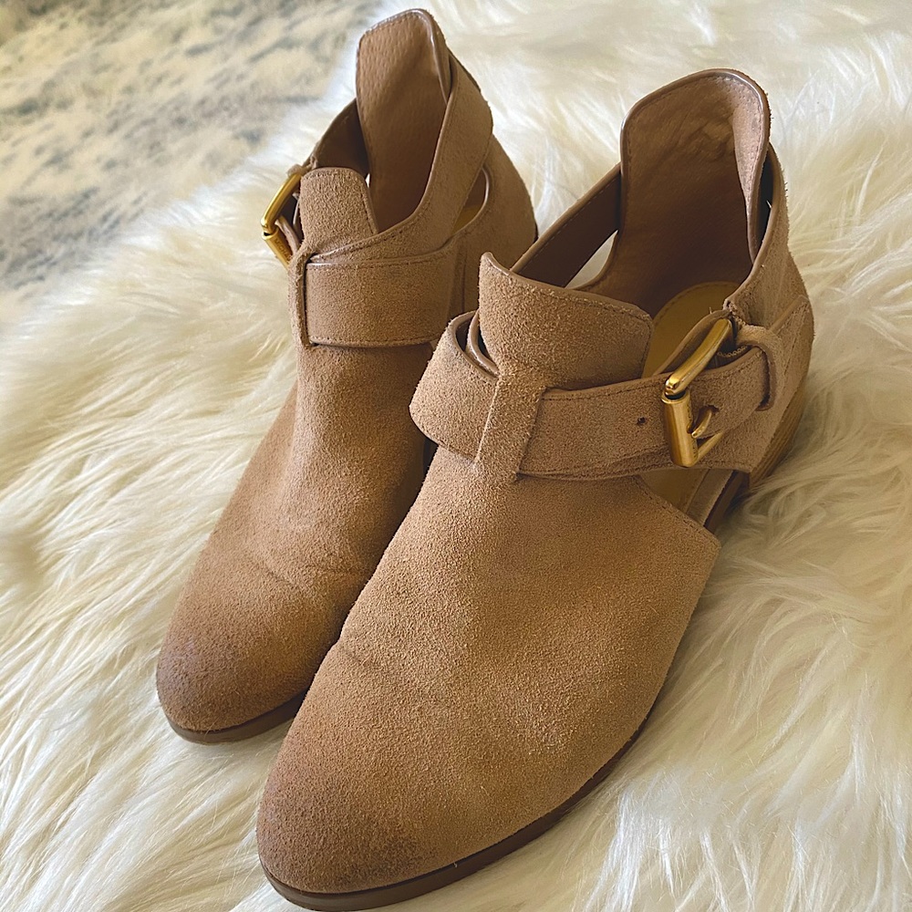 Michael Kors Women’s MERCER Suede Ankle Booties 6